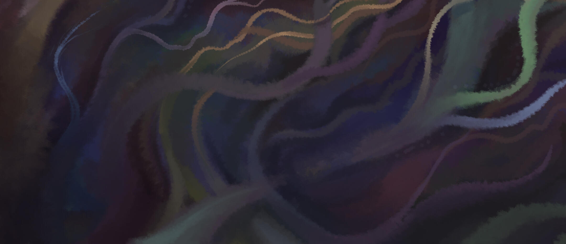 swirls in darkened pastels. snaking tendrils